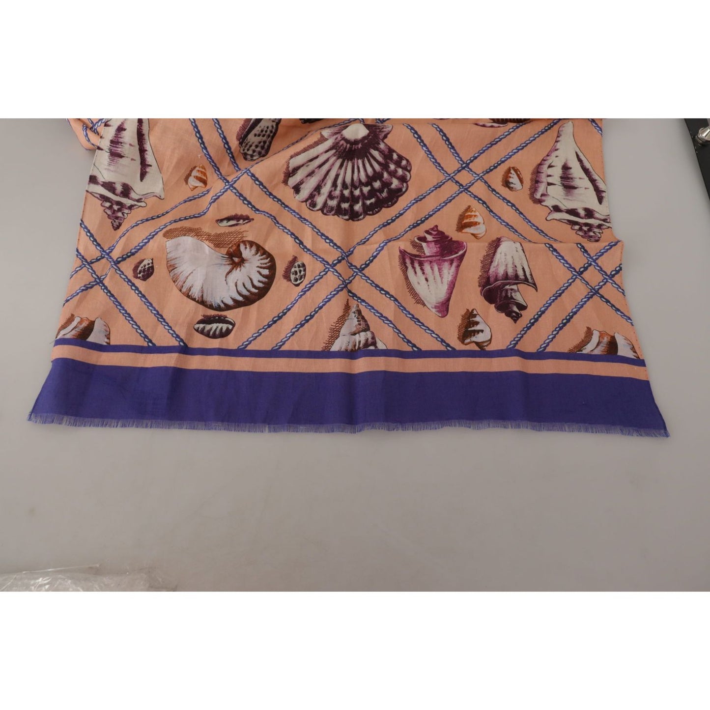Dolce & Gabbana Multicolor Seashell Linen Scarf for Men Dolce & Gabbana Rosy Brown
