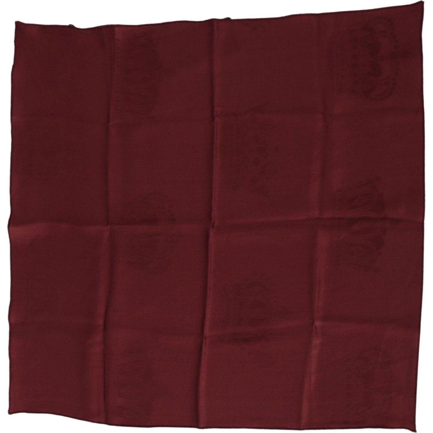 Dolce & Gabbana Elegant Red Silk Square Scarf Wrap Dolce & Gabbana Dark Red