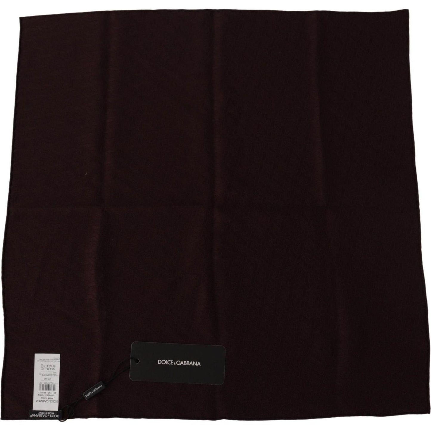 Dolce & Gabbana Elegant Silk Square Men's Scarf Dolce & Gabbana Black