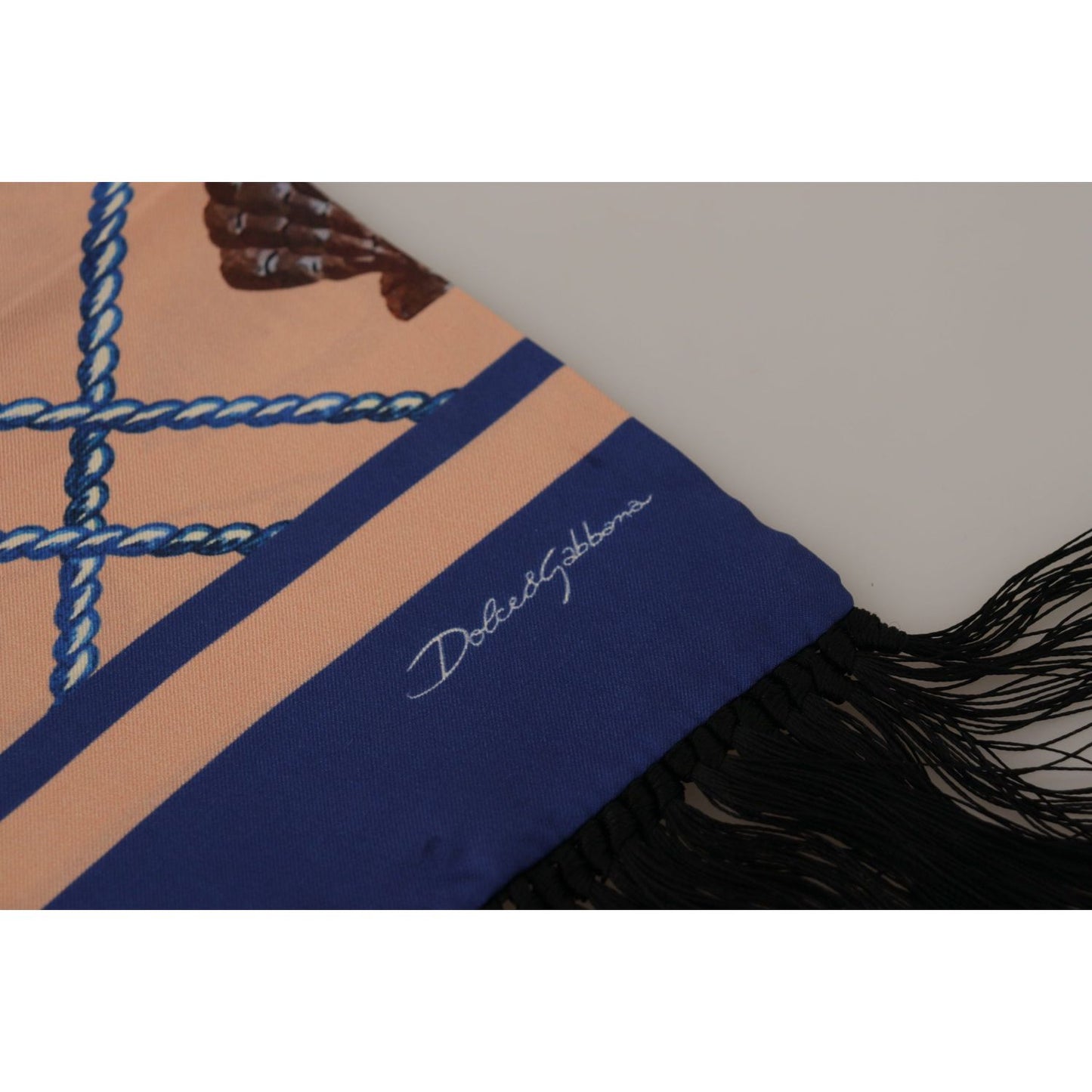 Dolce & Gabbana Elegant Silk Men's Scarf Wrap - Multicolor Luxury Accessory Dolce & Gabbana Rosy Brown