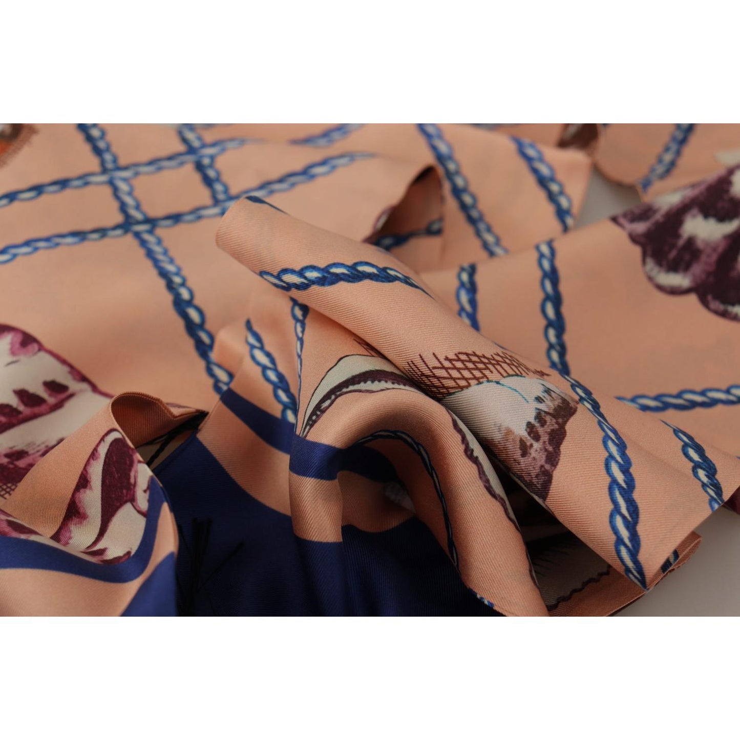 Dolce & Gabbana Elegant Silk Men's Scarf Wrap - Multicolor Luxury Accessory Dolce & Gabbana Rosy Brown