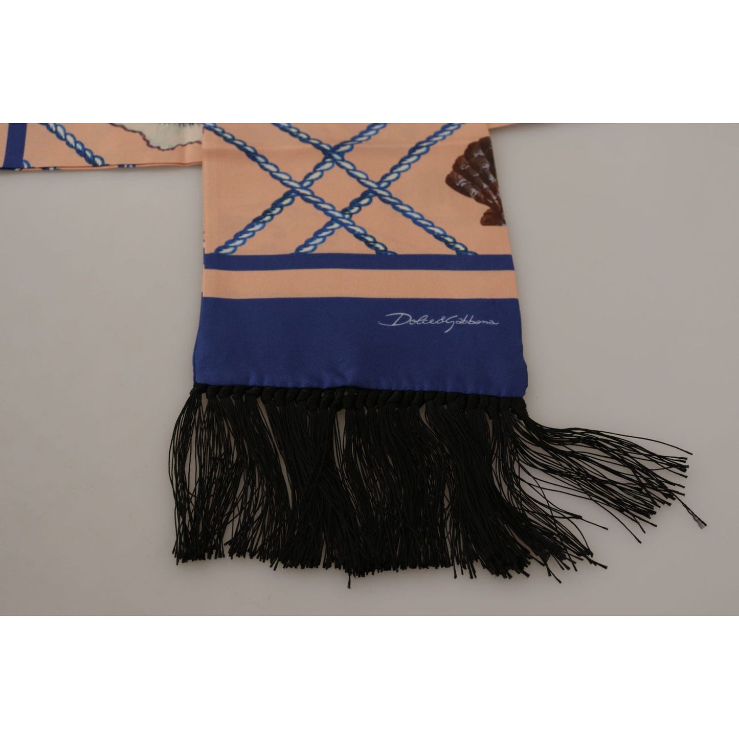 Dolce & Gabbana Elegant Silk Men's Scarf Wrap - Multicolor Luxury Accessory Dolce & Gabbana Rosy Brown