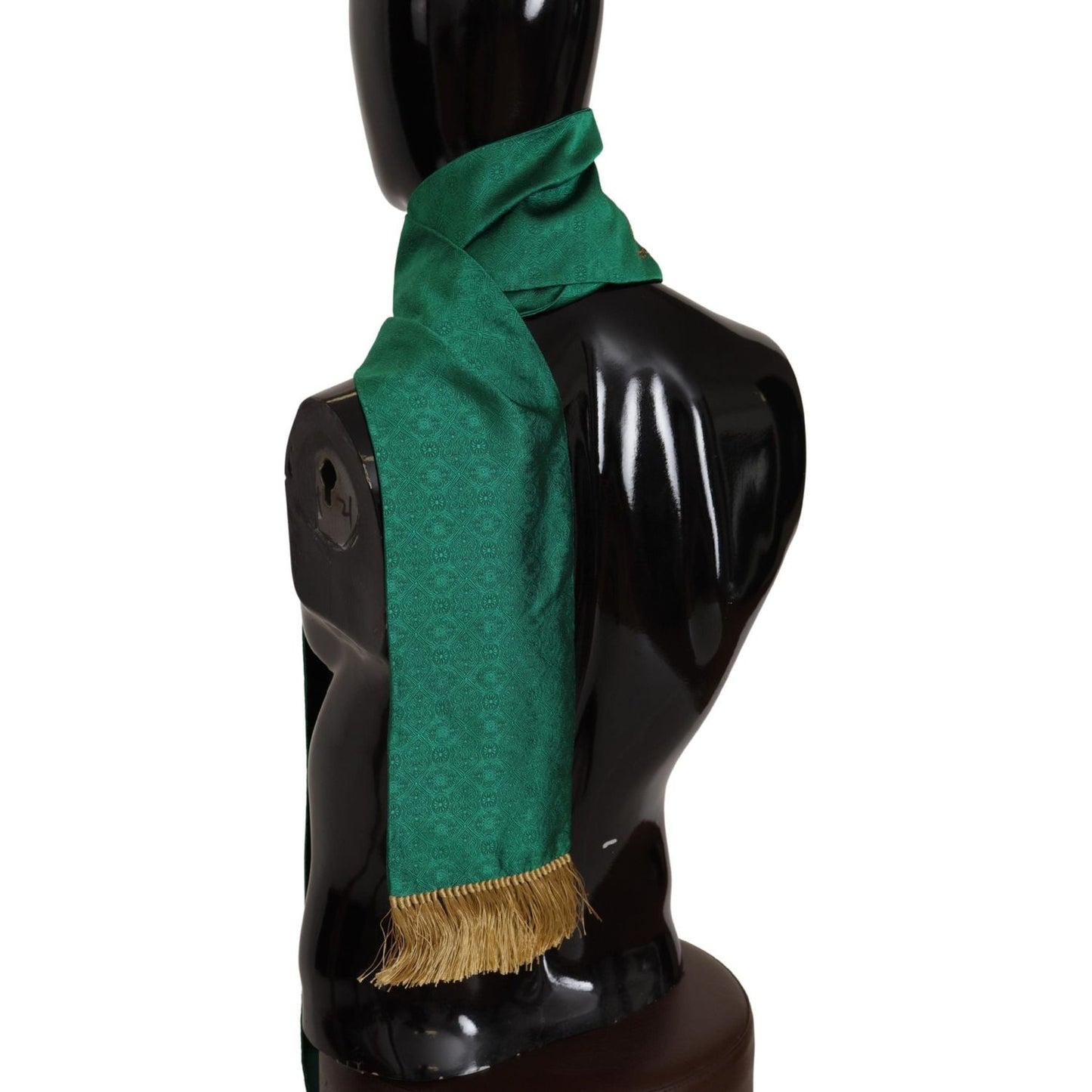 Dolce & Gabbana Elegant Green Silk Blend Men's Scarf Dolce & Gabbana Dark Slate Gray