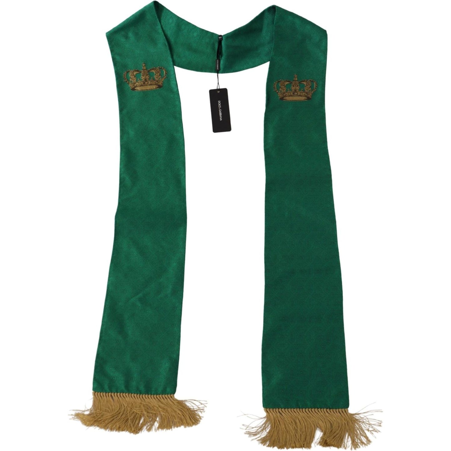 Dolce & Gabbana Elegant Green Silk Blend Men's Scarf Dolce & Gabbana Dark Slate Gray
