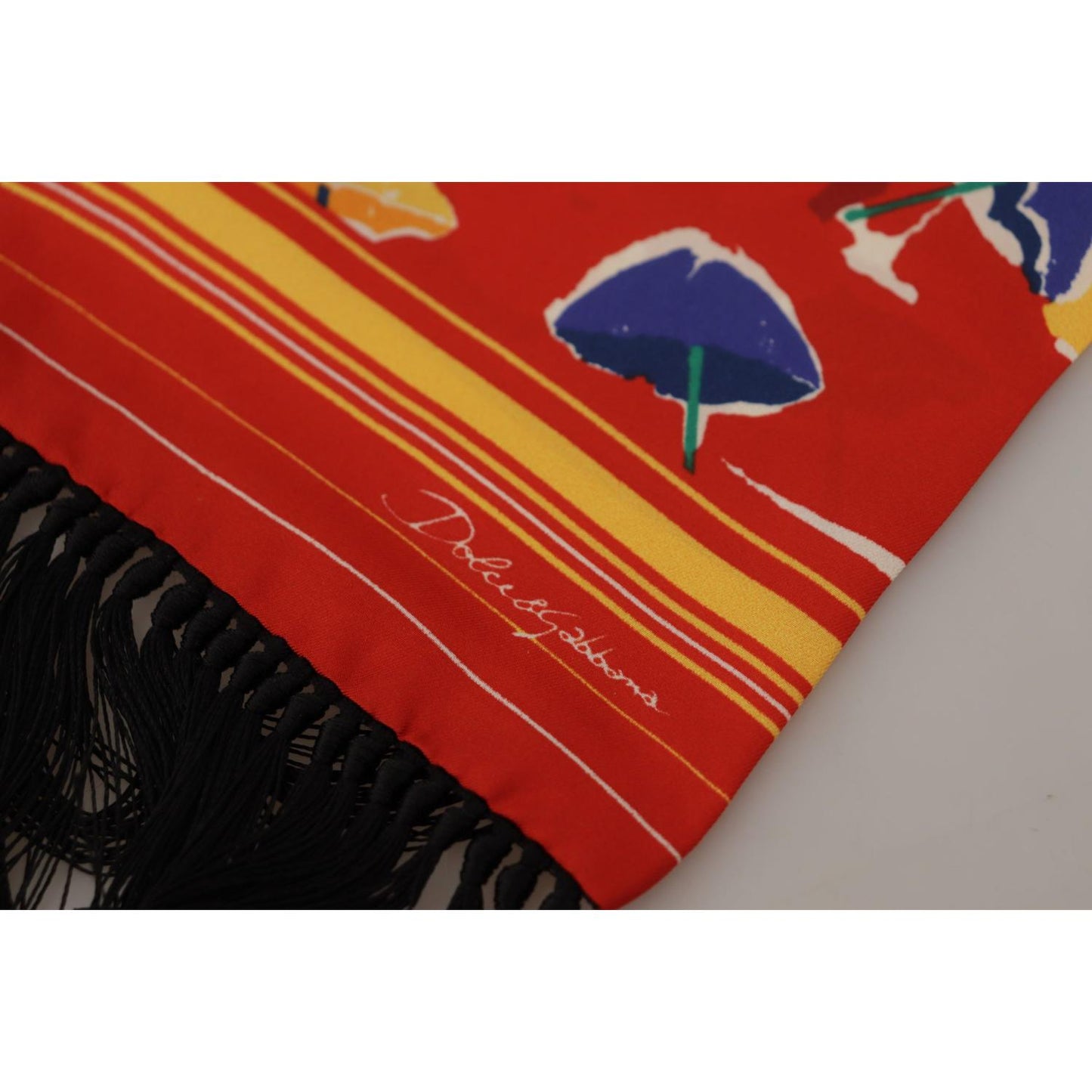 Dolce & Gabbana Elegant Multicolor Silk Men's Scarf Dolce & Gabbana Brown