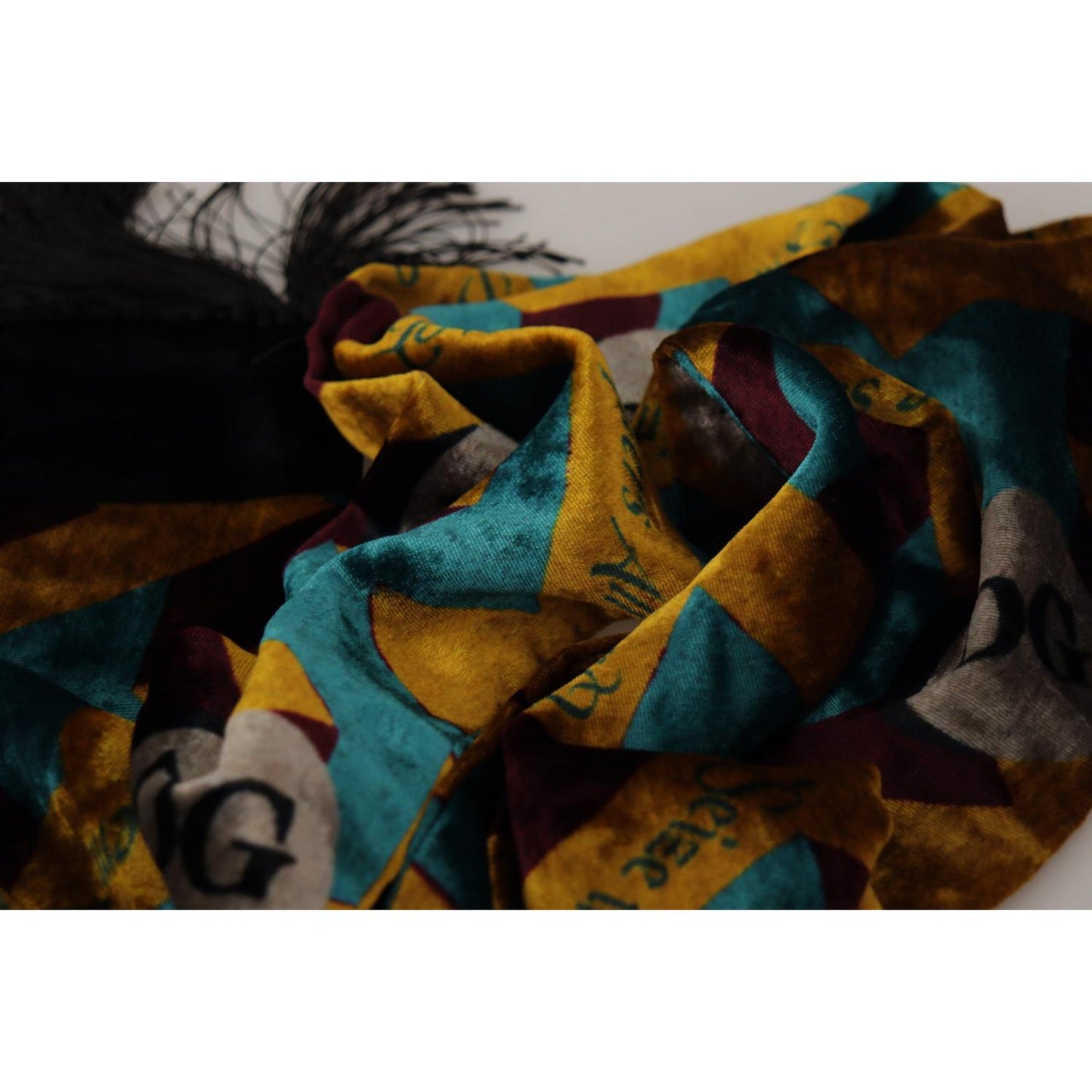 Dolce & Gabbana Elegant Multicolor Silk Blend Men's Scarf Dolce & Gabbana Black
