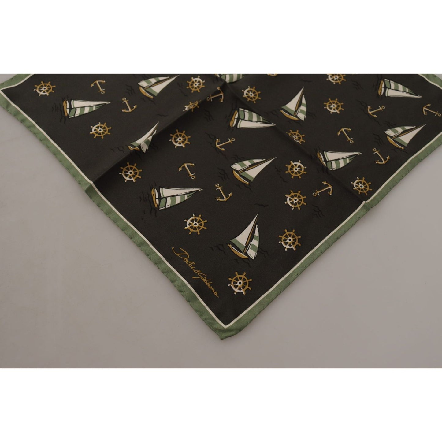 Dolce & Gabbana Elegant Multicolor Silk Men's Square Scarf Dolce & Gabbana Light Slate Gray