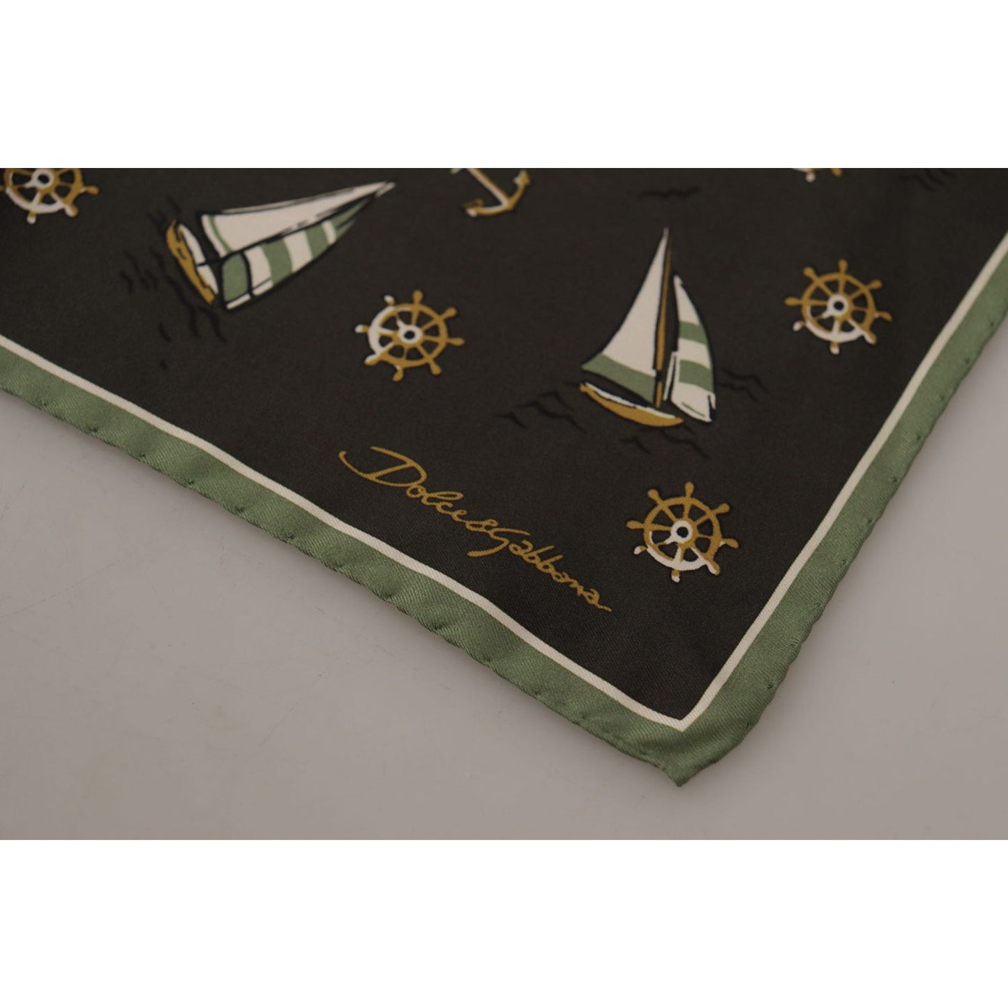 Dolce & Gabbana Elegant Multicolor Silk Men's Square Scarf Dolce & Gabbana Dark Slate Gray