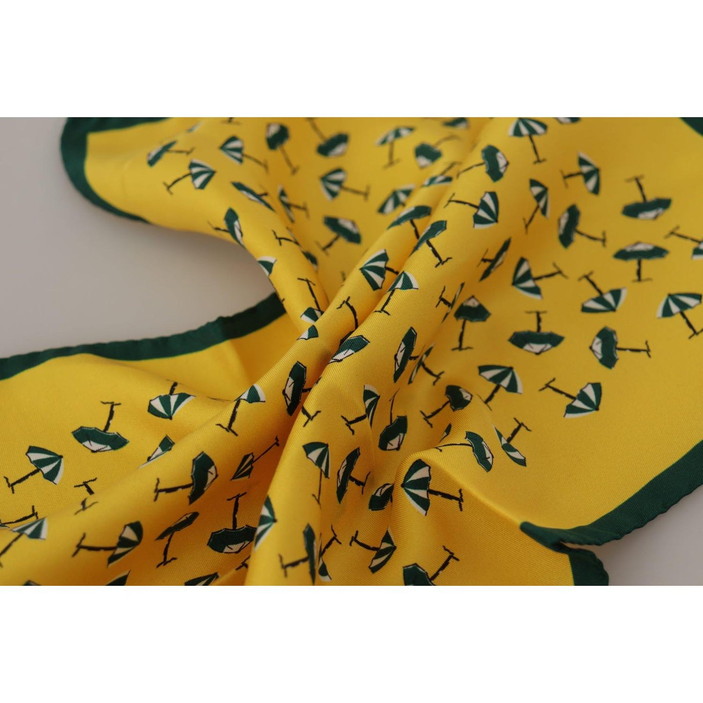 Dolce & Gabbana Elegant Silk Men's Square Scarf Wrap Dolce & Gabbana Dark Goldenrod