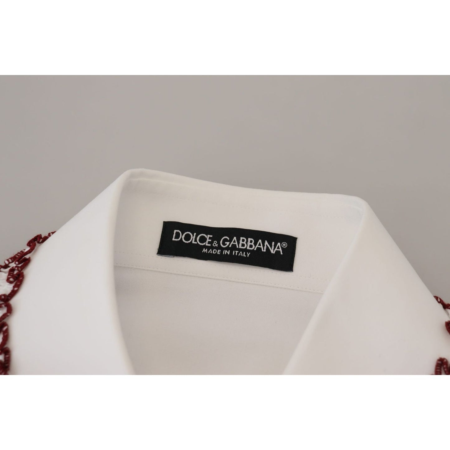Dolce & Gabbana Elegant White Cotton Polo Top Dolce & Gabbana Gray