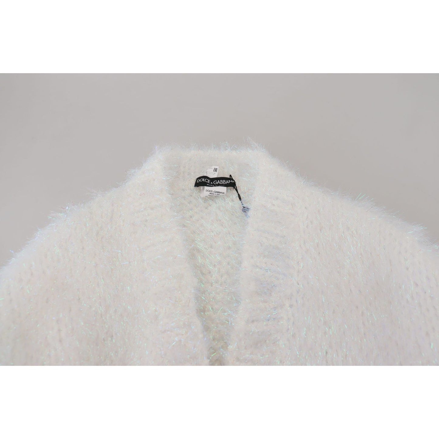 Dolce & Gabbana Elegant White Long Sleeve Cardigan Jacket Dolce & Gabbana Gray