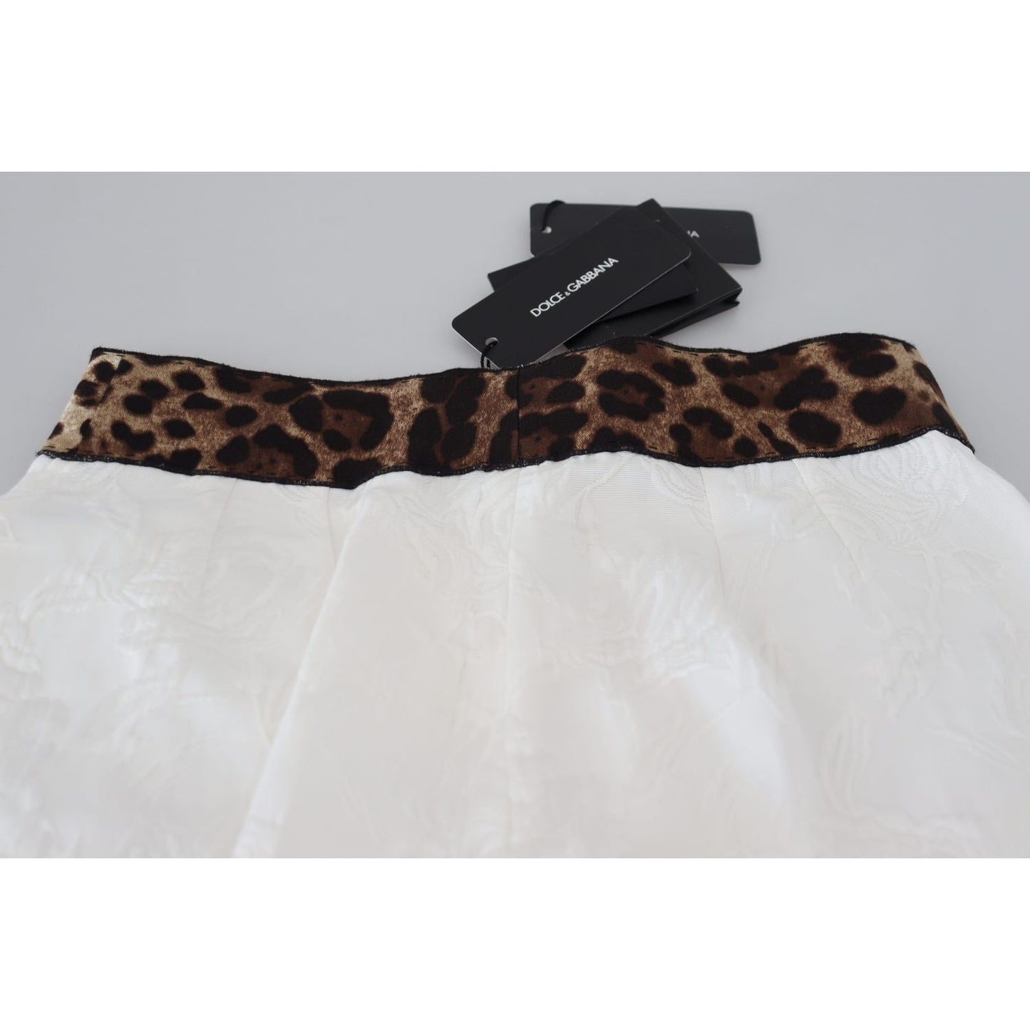 Dolce & Gabbana Elegant Leopard Print Pants for Sophisticated Style Dolce & Gabbana Light Gray