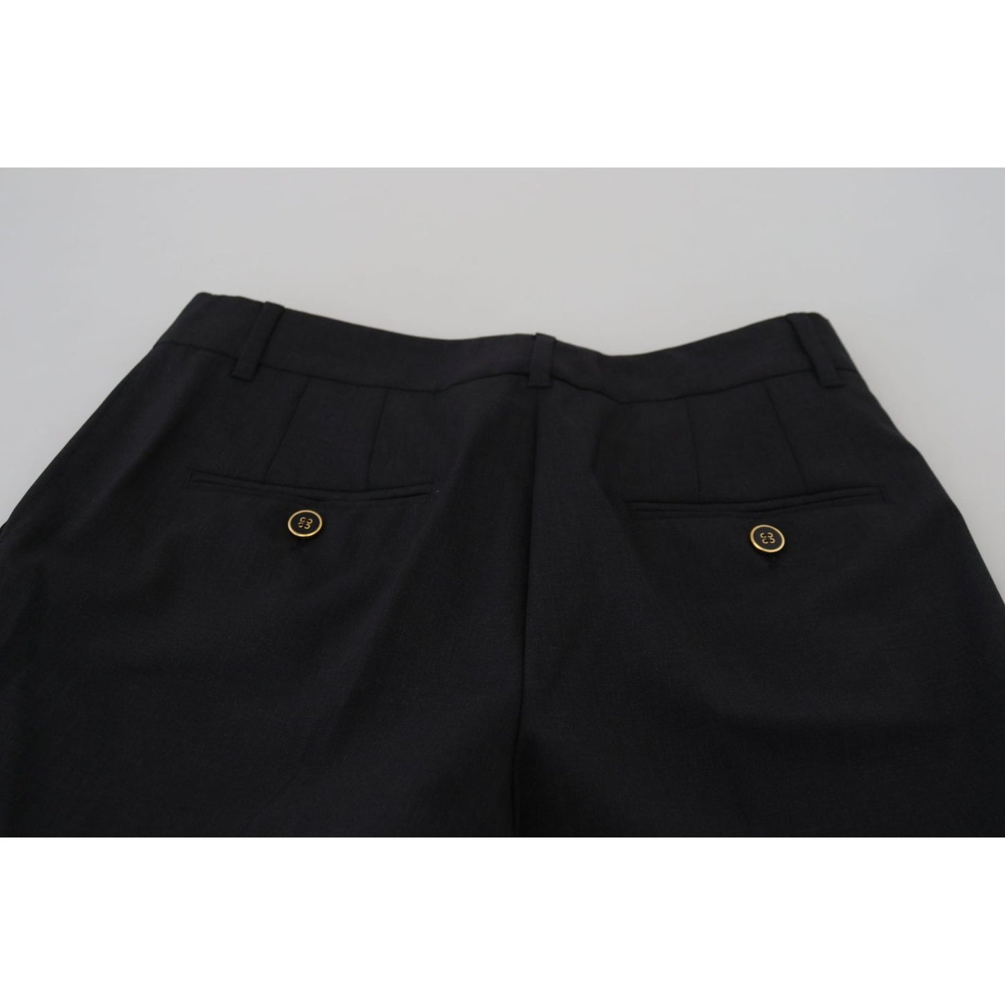 Dolce & Gabbana Chic Grey Wool Blend Pants for Elevated Style Dolce & Gabbana Black