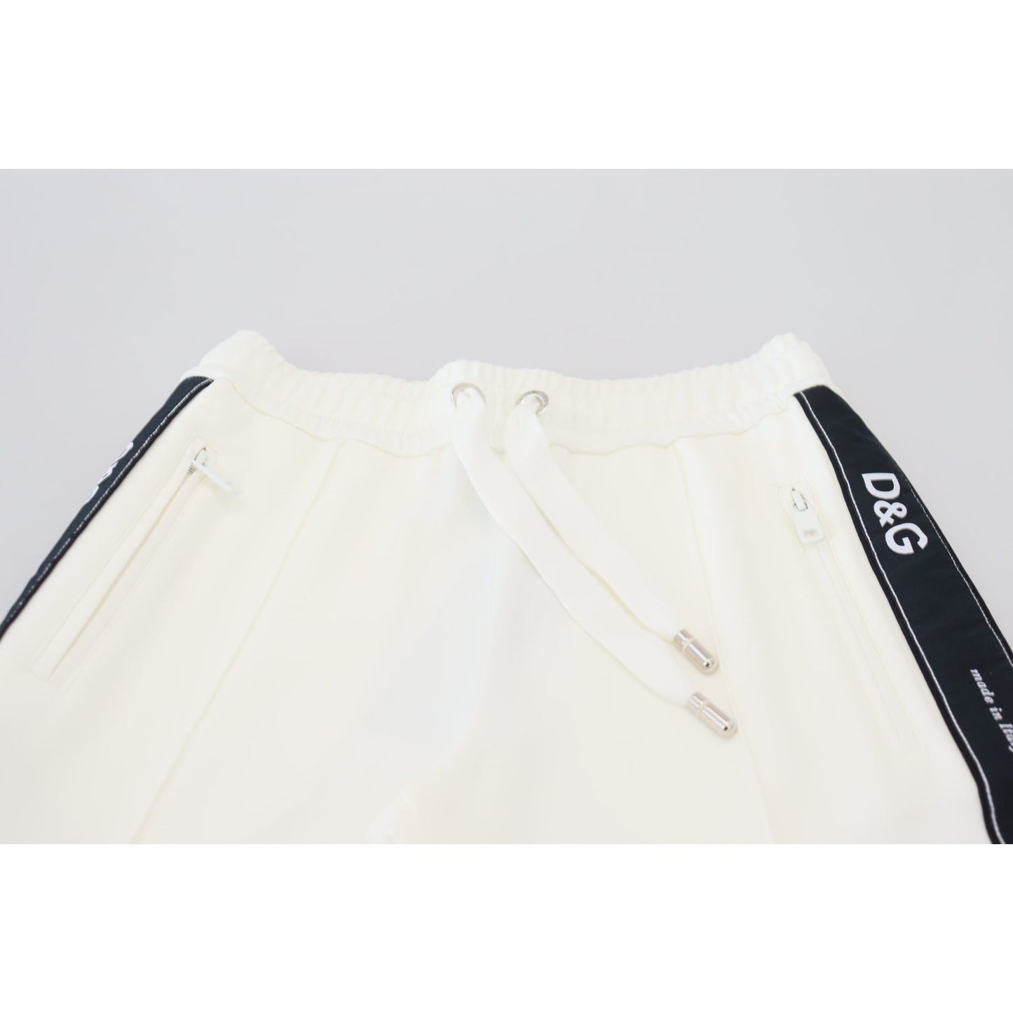Dolce & Gabbana Chic White Jogger Pants for Elevated Comfort Dolce & Gabbana Beige