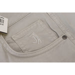 Jeckerson Elegant Gray Cotton Blend Pants Jeckerson Dark Gray