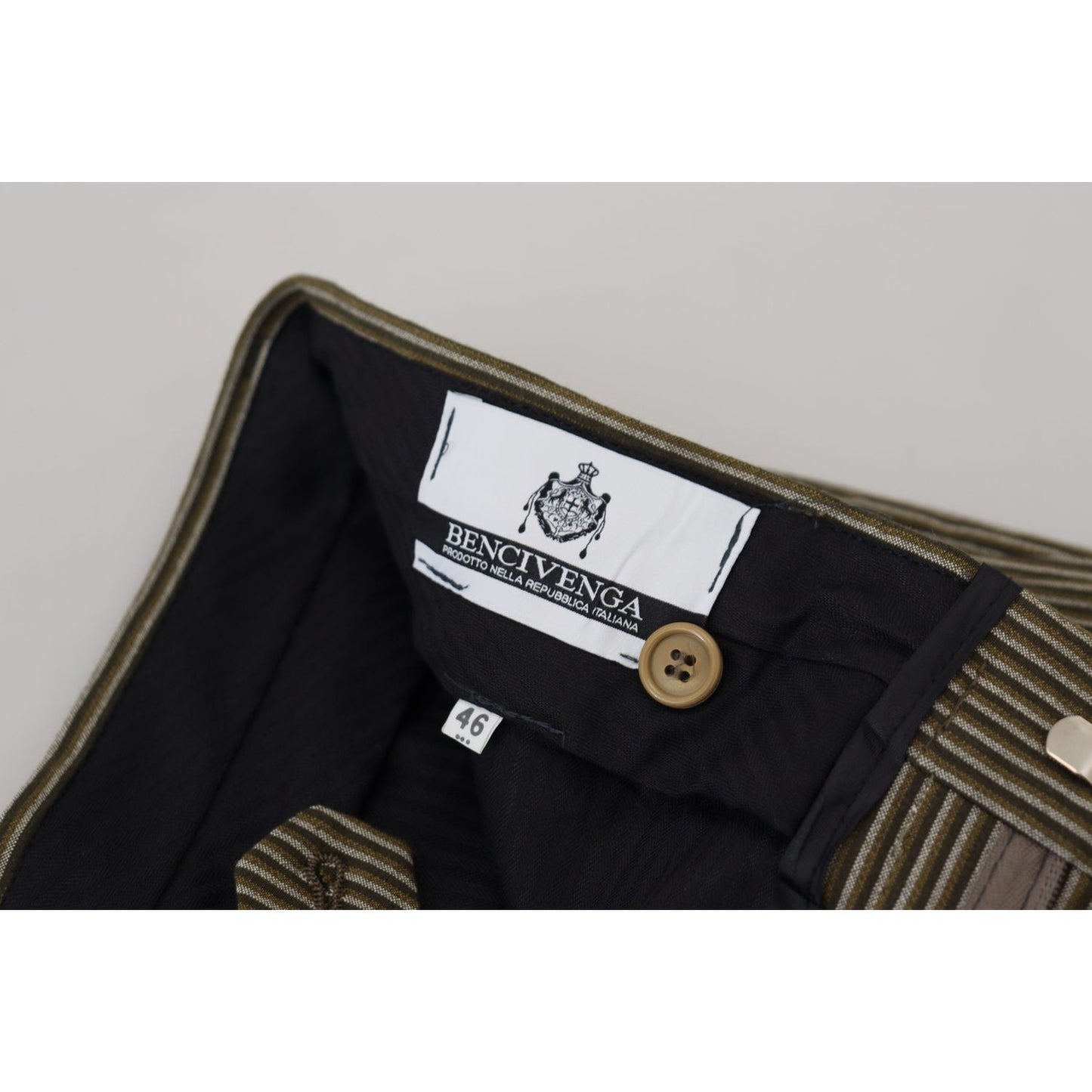 BENCIVENGA Multicolor Striped Pure Cotton Men Pants