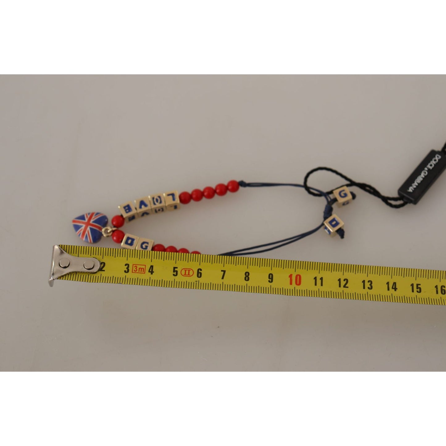 Dolce & Gabbana Elegant Blue, Red Glass & Zama Bracelet Bracelet Dolce & Gabbana Rosy Brown