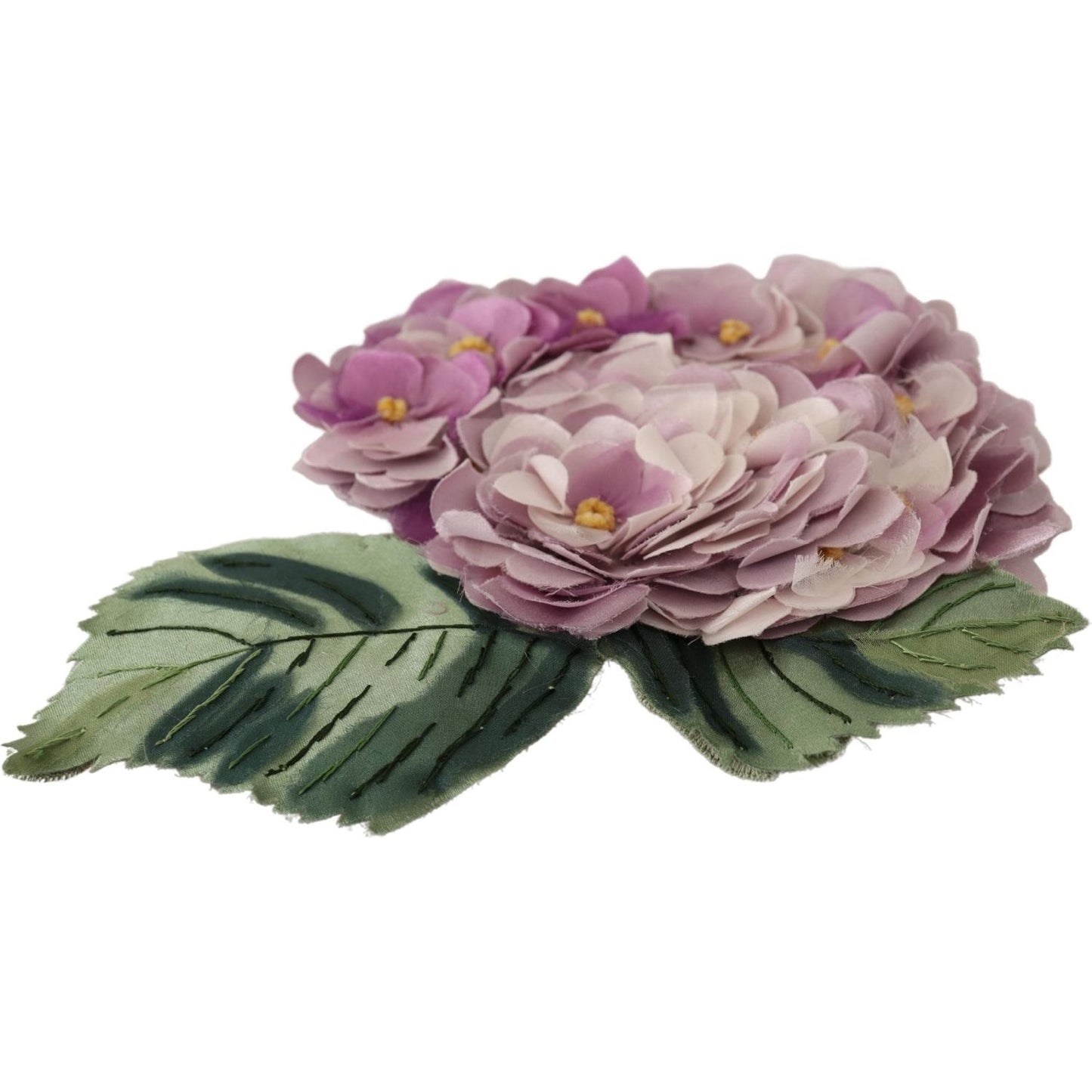 Dolce & Gabbana Elegant Purple Floral Silk Blend Brooch Brooch Dolce & Gabbana Rosy Brown