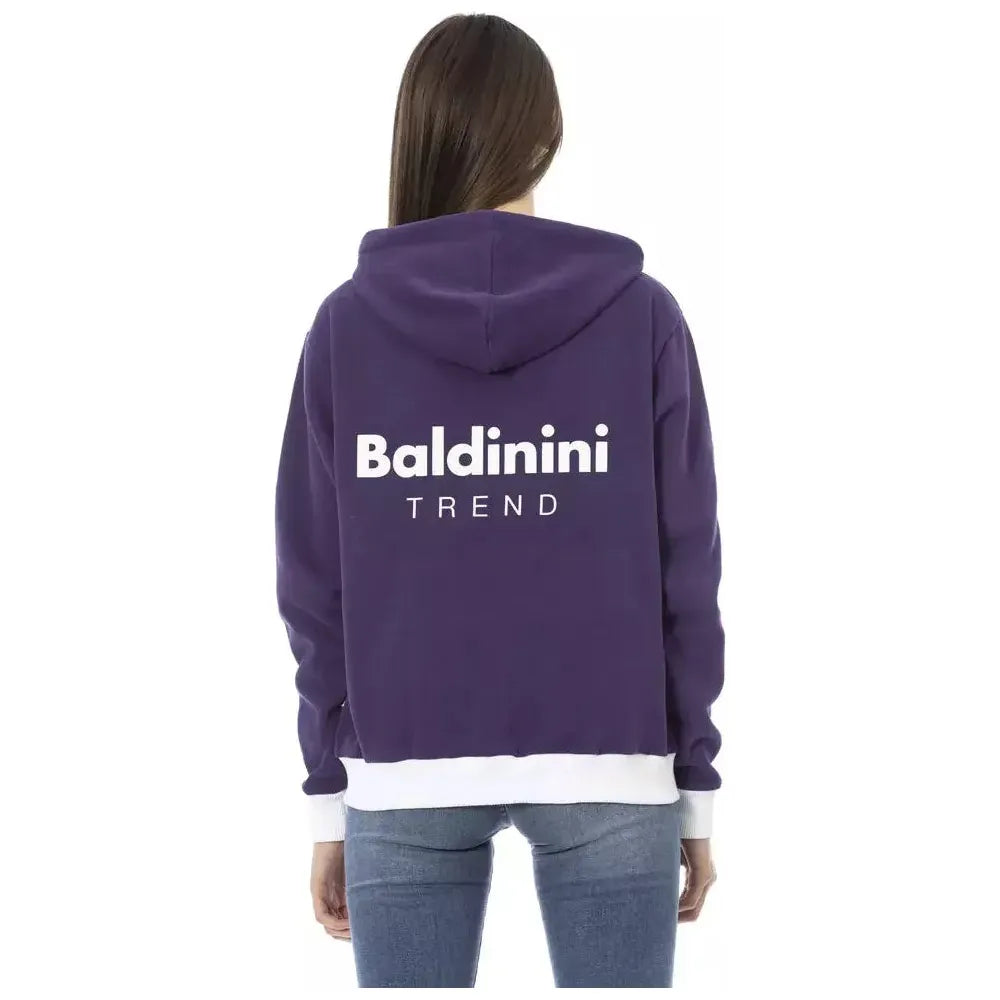 Baldinini Trend Purple Cotton Women Sweater Baldinini Trend Dark Slate Gray
