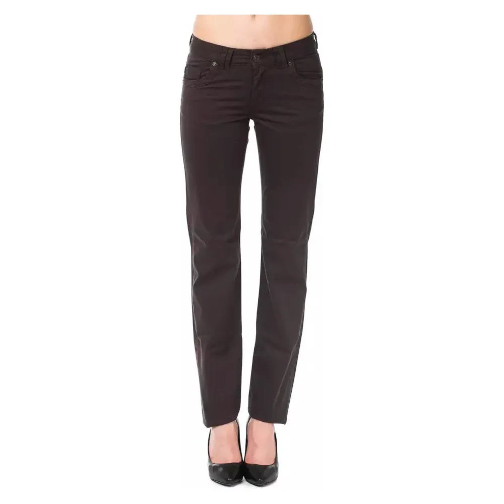 Ungaro Fever Brown Cotton Women Pants Ungaro Fever Dark Slate Gray