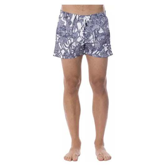 Roberto Cavalli Sport Light Blue Polyester Men's Swim Trunk