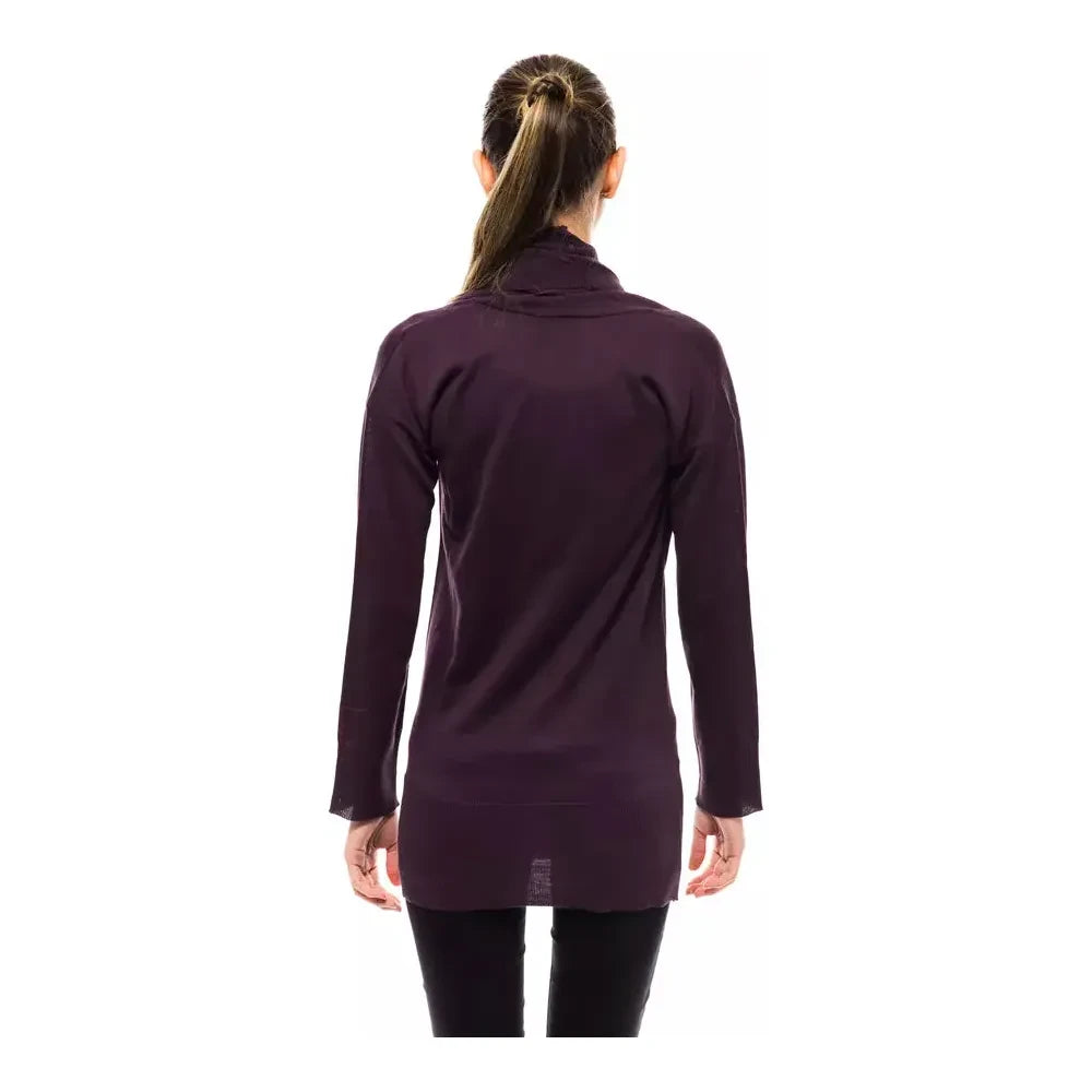 Montana Blu Purple Wool Women Sweater Montana Blu Dark Slate Gray