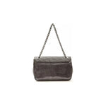 Pompei Donatella Gray Leather Women Crossbody Pompei Donatella Dark Slate Gray