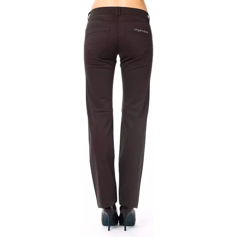 Ungaro Fever Brown Cotton Women Pants Ungaro Fever Dark Slate Gray