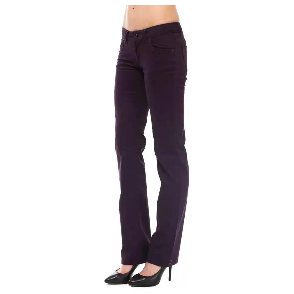 Ungaro Fever Purple Cotton Women's Pants Ungaro Fever Dark Slate Gray