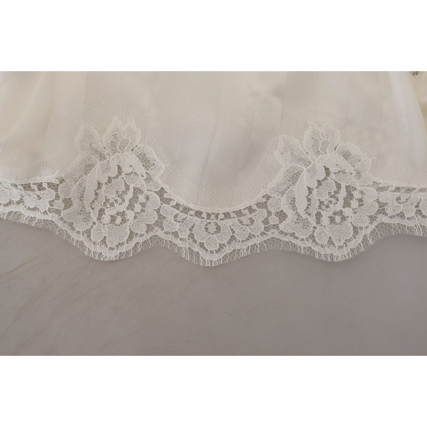 Dolce & Gabbana Elegant White Lace Lingerie Shorts Dolce & Gabbana Dark Gray