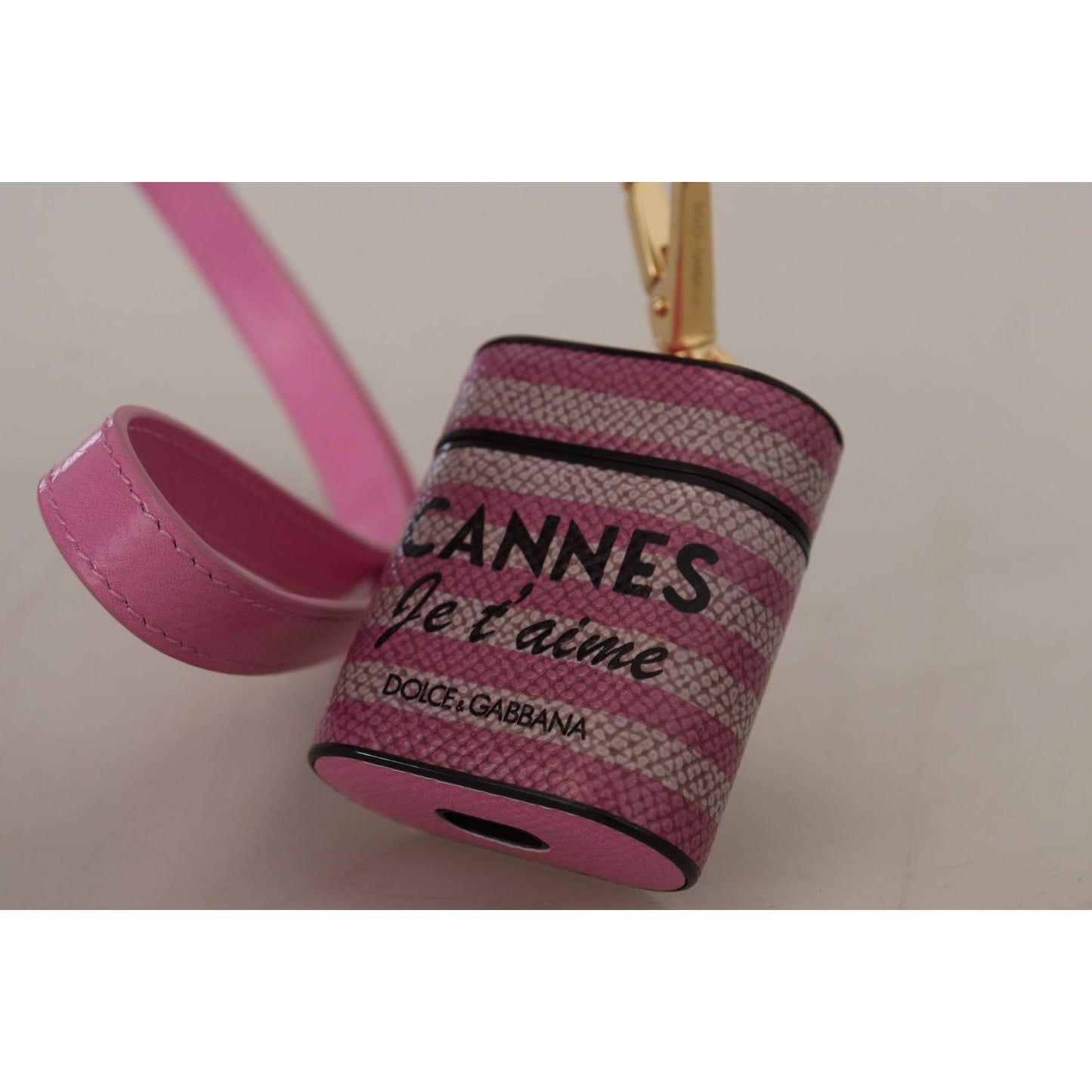Dolce & Gabbana Chic Leather AirPods Case in Pink Dolce & Gabbana Rosy Brown