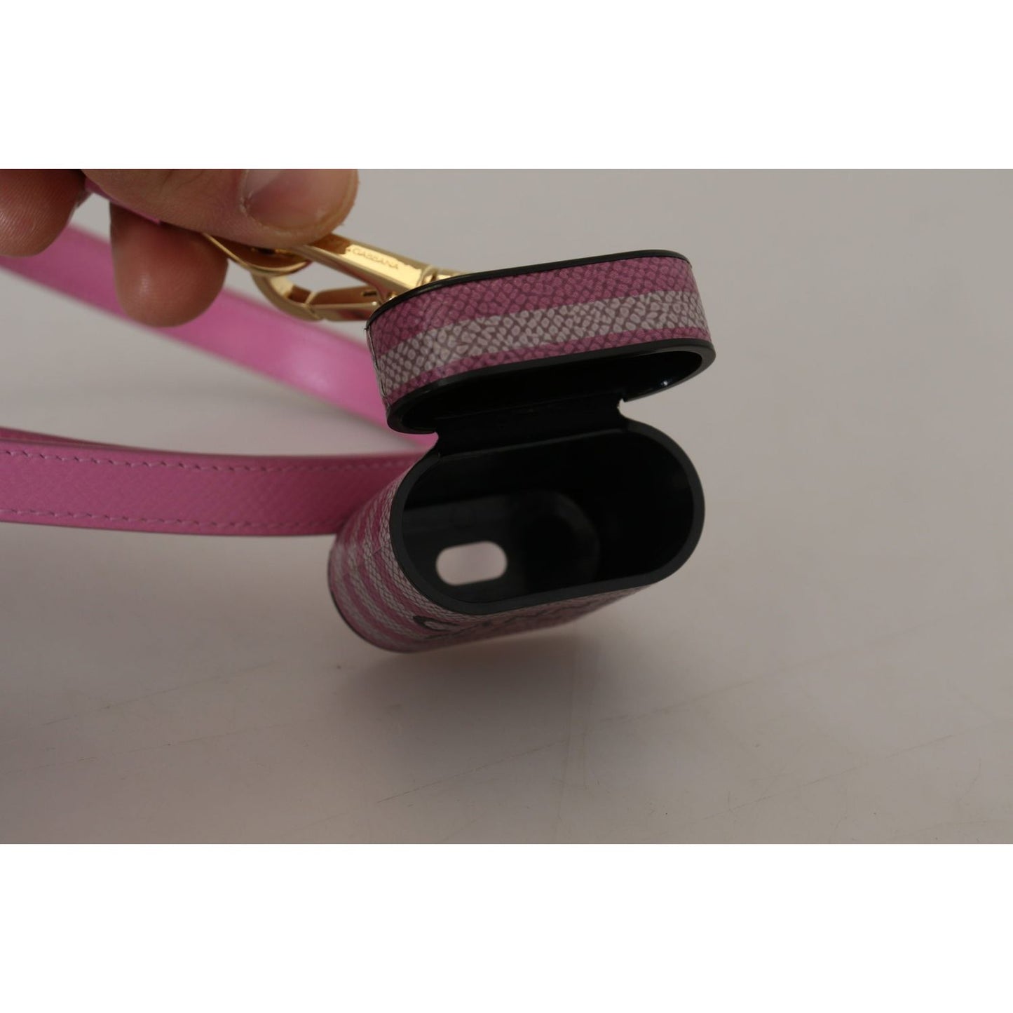 Dolce & Gabbana Chic Leather AirPods Case in Pink Dolce & Gabbana Light Slate Gray