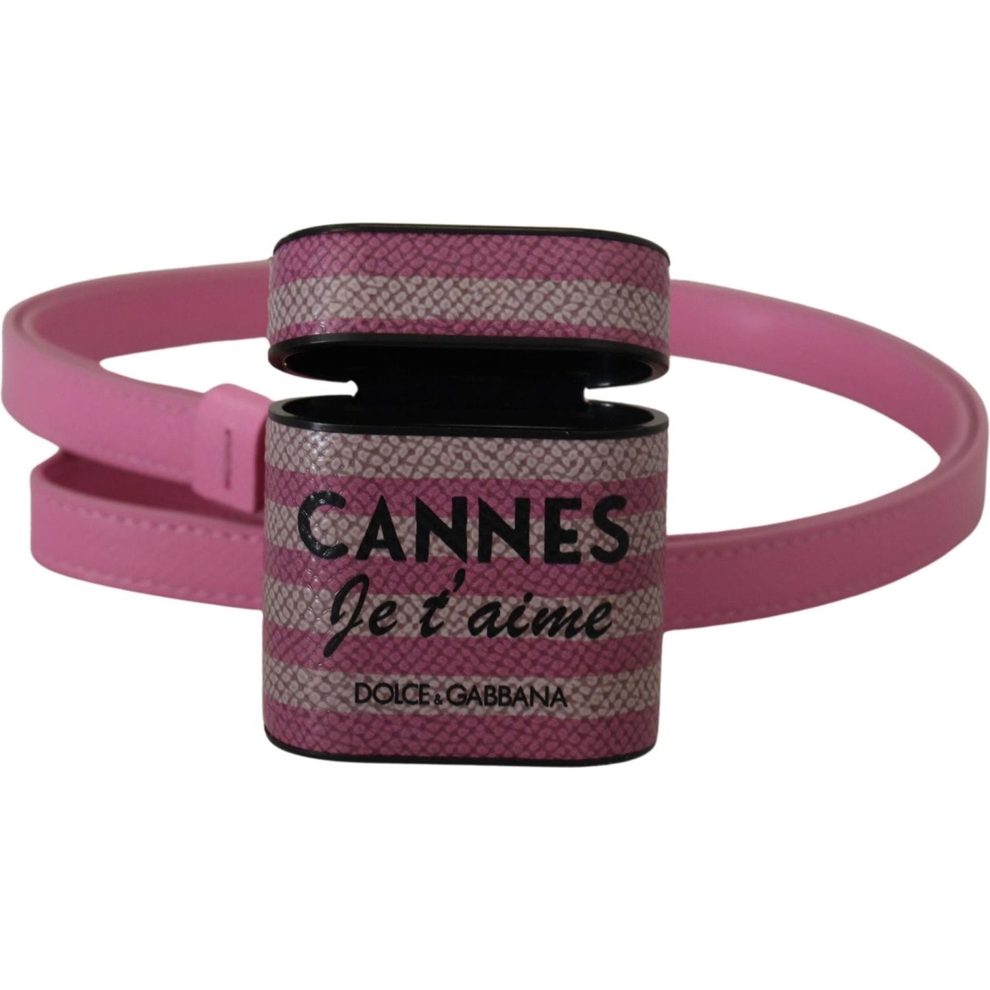 Dolce & Gabbana Chic Leather AirPods Case in Pink Dolce & Gabbana Dim Gray
