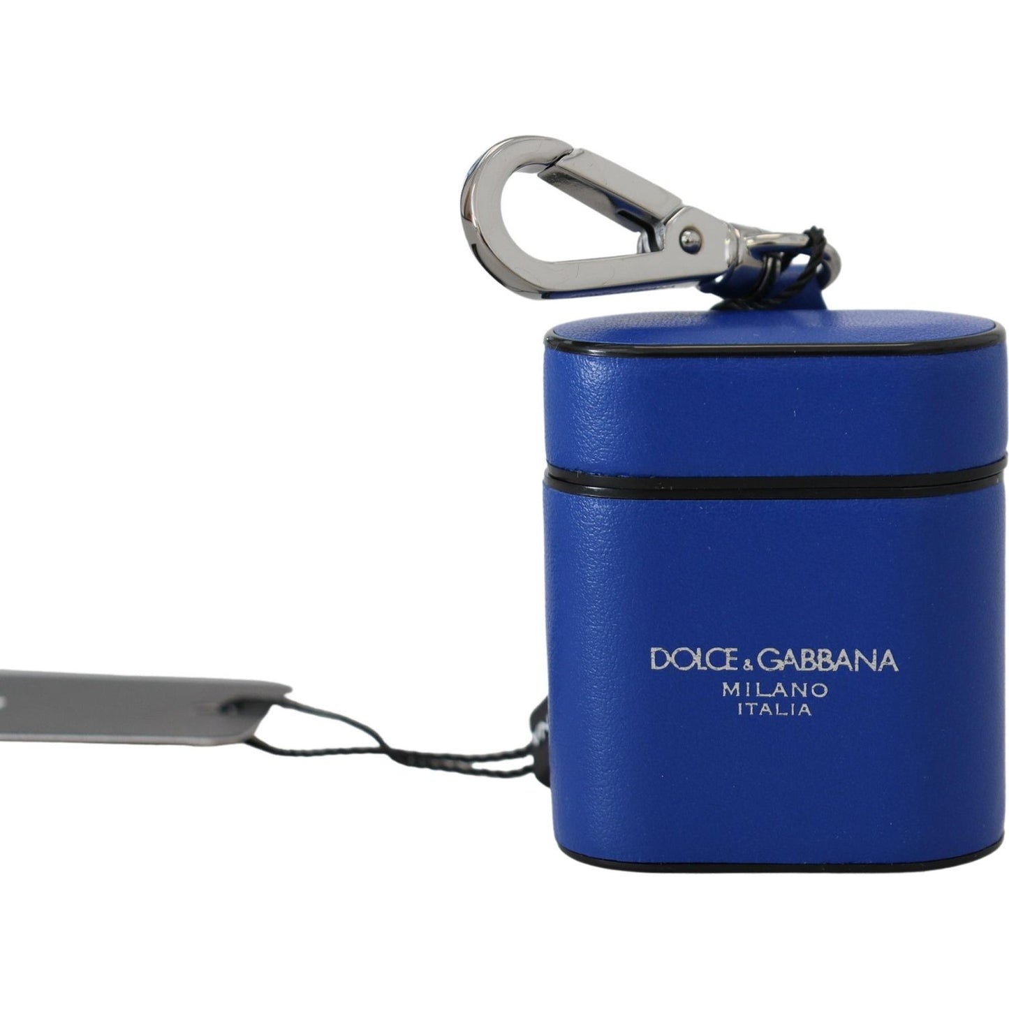 Dolce & Gabbana Elegant Blue Leather Airpods Case Dolce & Gabbana Dark Slate Blue