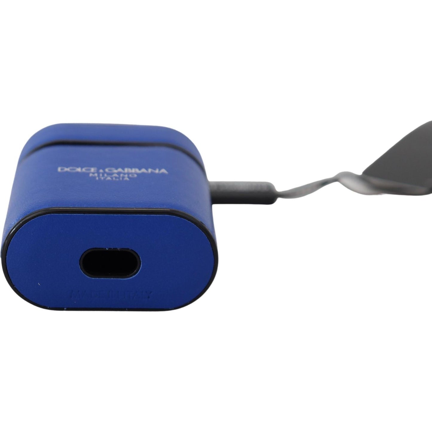 Dolce & Gabbana Elegant Blue Leather Airpods Case Dolce & Gabbana Dark Slate Blue