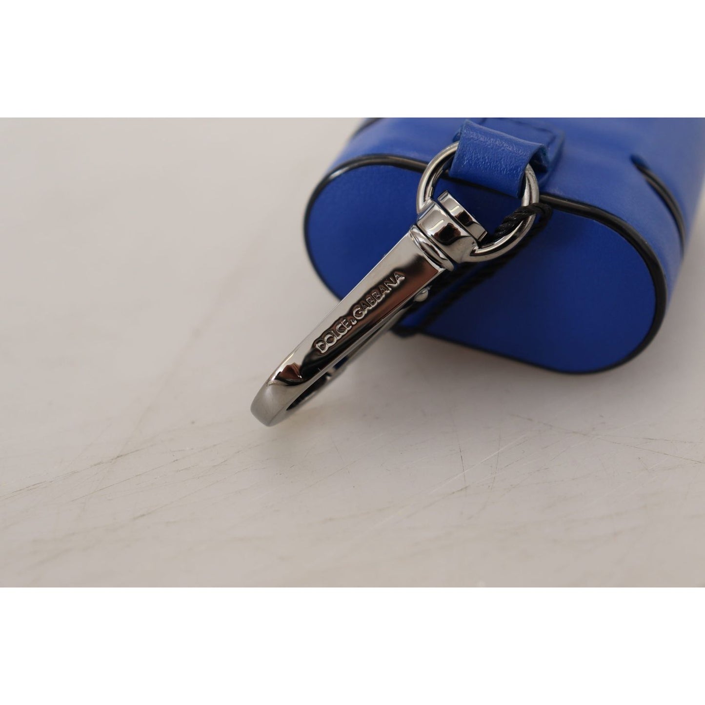 Dolce & Gabbana Elegant Blue Leather Airpods Case Dolce & Gabbana Gray