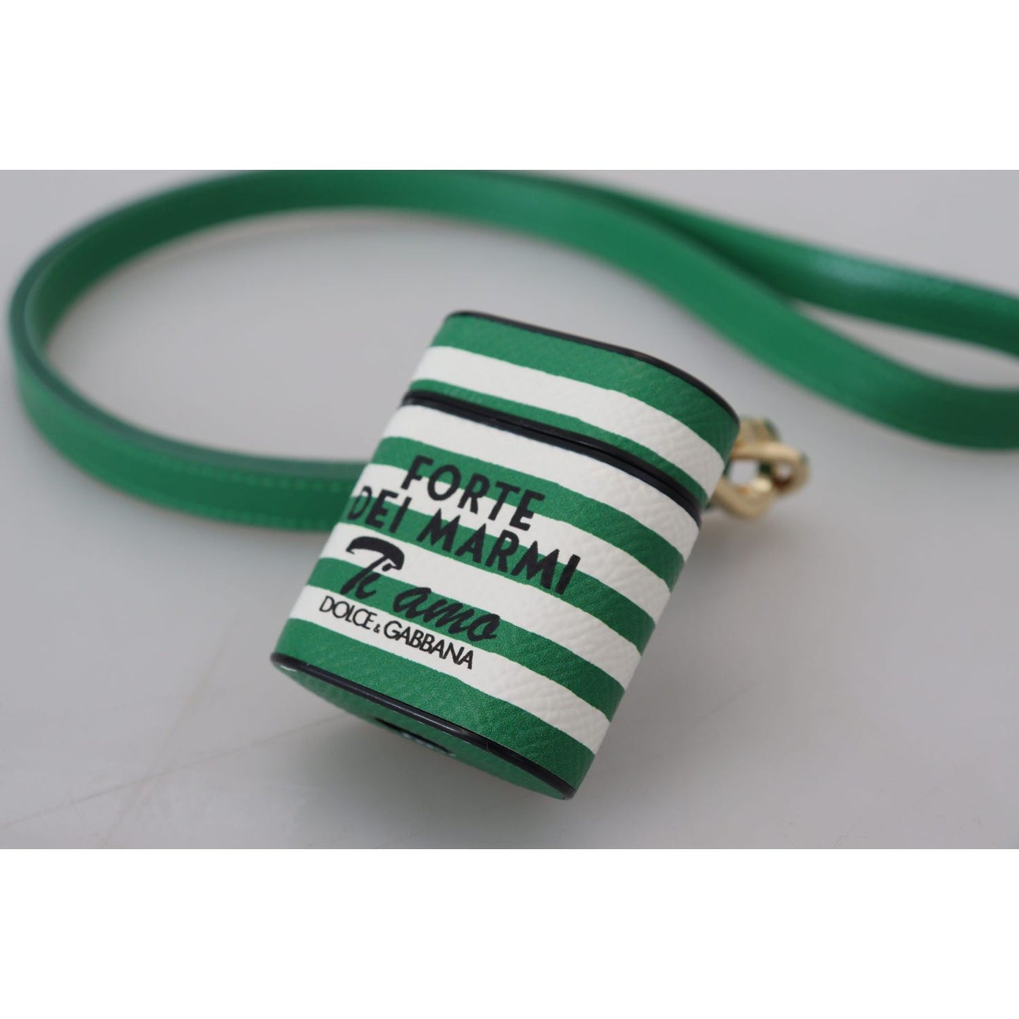 Dolce & Gabbana Elegant Leather Airpods Case - Lush Green Dolce & Gabbana Dark Gray