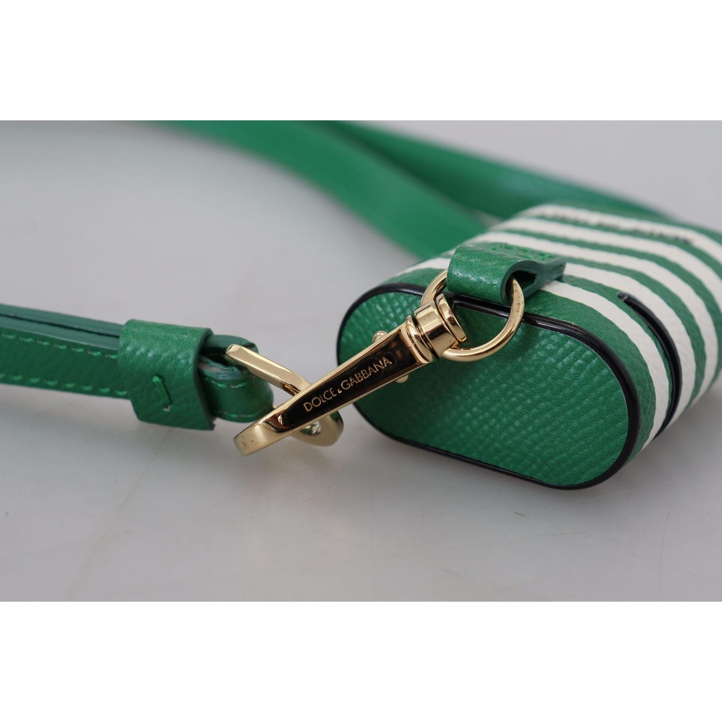Dolce & Gabbana Elegant Leather Airpods Case - Lush Green Dolce & Gabbana Dark Gray