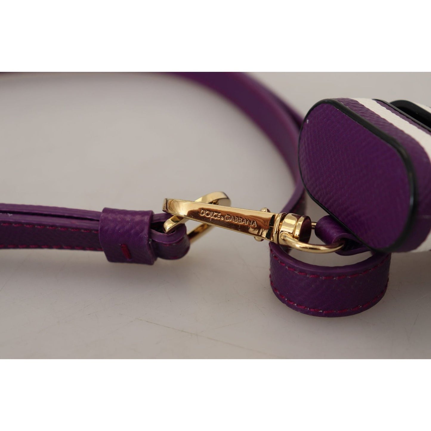 Dolce & Gabbana Chic Purple Leather Airpods Case Dolce & Gabbana Dark Gray