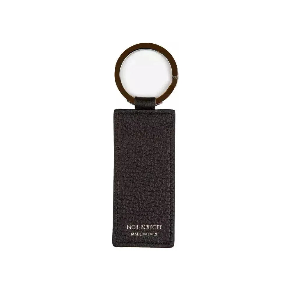 Neil Barrett Black Leather Men Keychain Neil Barrett Dark Slate Gray