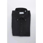 Robert Friedman Black Cotton Men's Shirt RO-20446-M