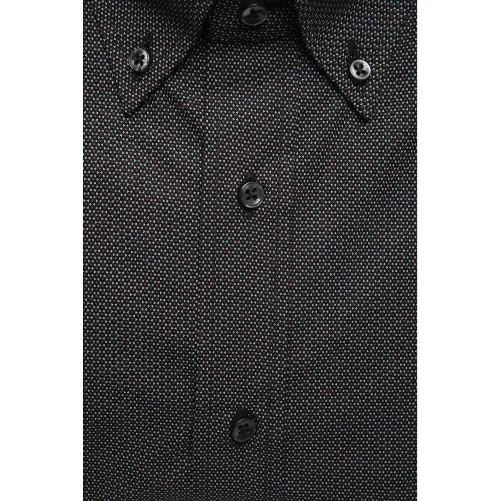 Robert Friedman Black Cotton Men's Shirt RO-20459-M