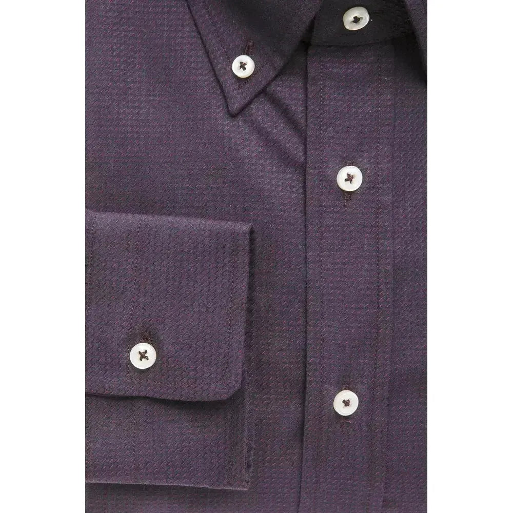 Robert Friedman Black Cotton Men Shirt RO-20456-M