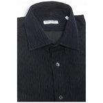 Robert Friedman Black Cotton Men Shirt RO-20405-M