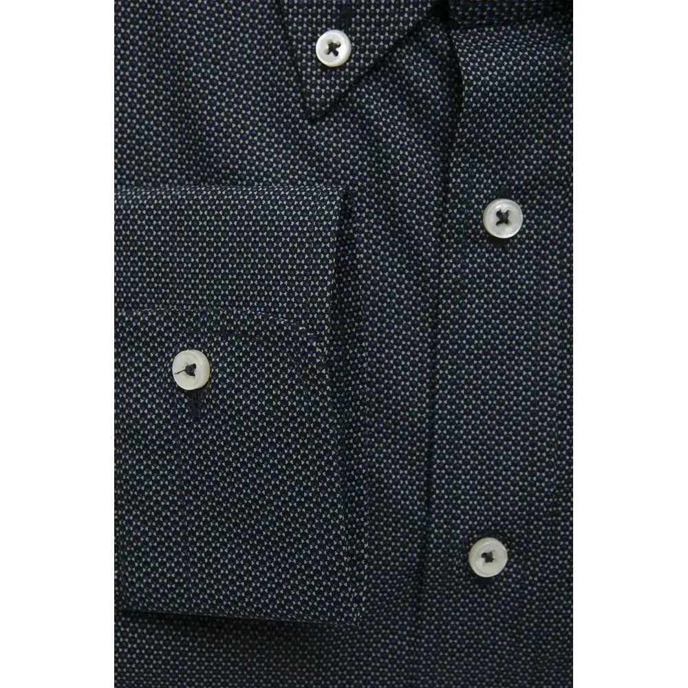 Robert Friedman Black Cotton Men's Shirt RO-20458-M