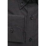 Robert Friedman Black Cotton Men's Shirt RO-20459-M