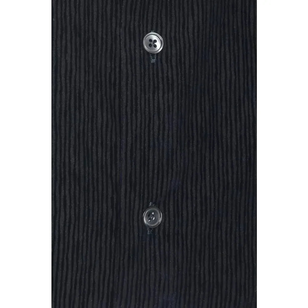 Robert Friedman Black Cotton Men Shirt RO-20405-M
