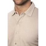 Verri Beige Cotton Men Shirt Verri Gray