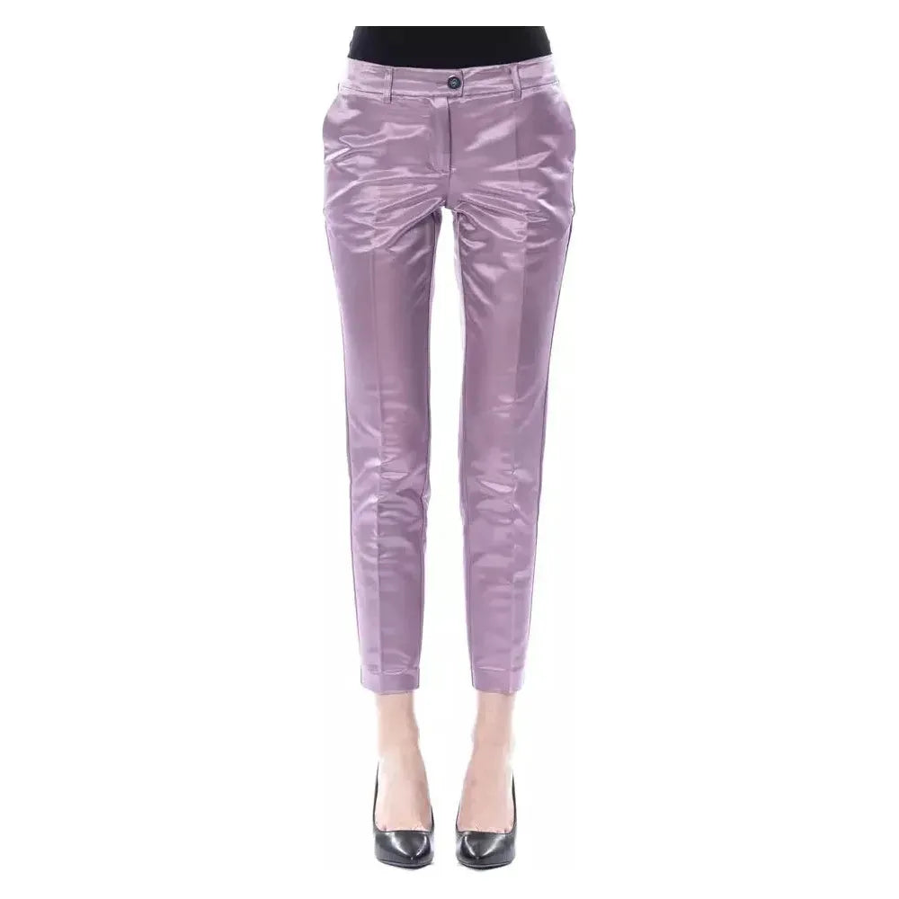 BYBLOS Purple Cotton Women Pants BYBLOS Dark Gray