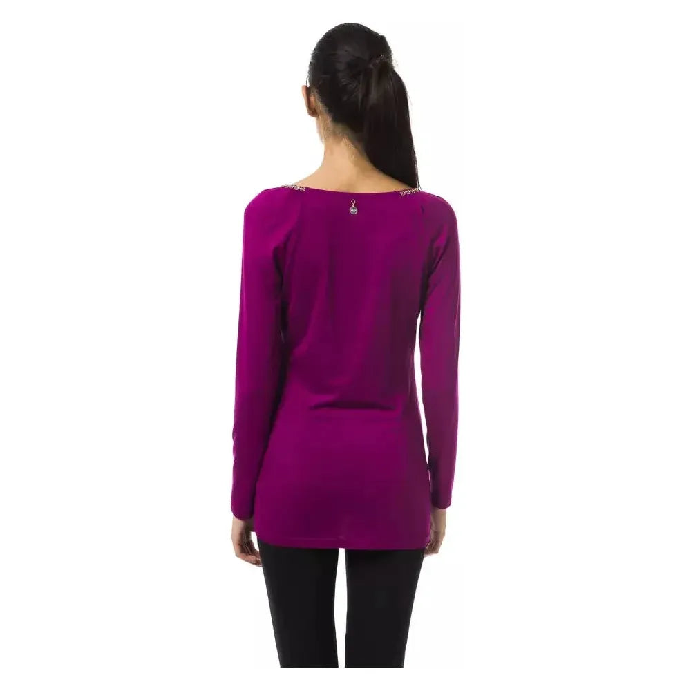 BYBLOS Purple Viscose Women Top BYBLOS Dark Slate Gray